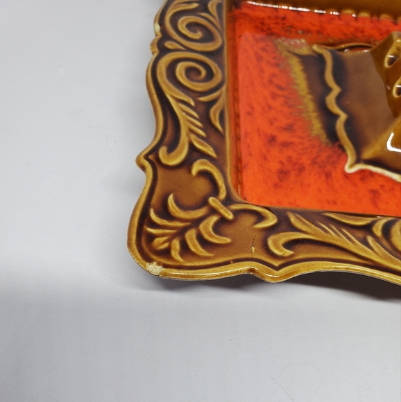 Mid-Century Square Scrollwork Ashtray - Vintage - Picture 5 of 9